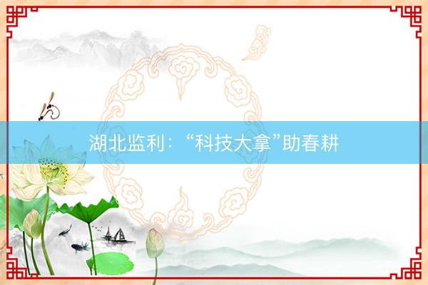 湖北监利：“科技大拿”助春耕