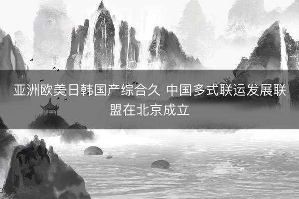 亚洲欧美日韩国产综合久 中国多式联运发展联盟在北京成立