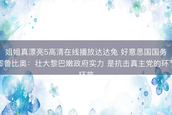 姐姐真漂亮5高清在线播放达达兔 好意思国国务卿鲁比奥：壮大黎巴嫩政府实力 是抗击真主党的环节