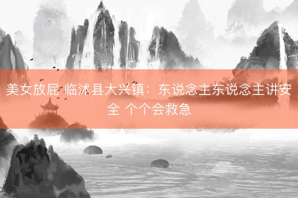 美女放屁 临沭县大兴镇：东说念主东说念主讲安全 个个会救急