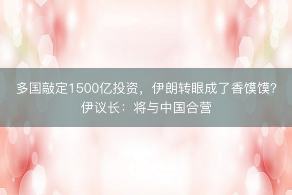 多国敲定1500亿投资，伊朗转眼成了香馍馍？伊议长：将与中国合营
